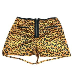 HIGH RISE CHEETAH PRINT MINI SHORTS